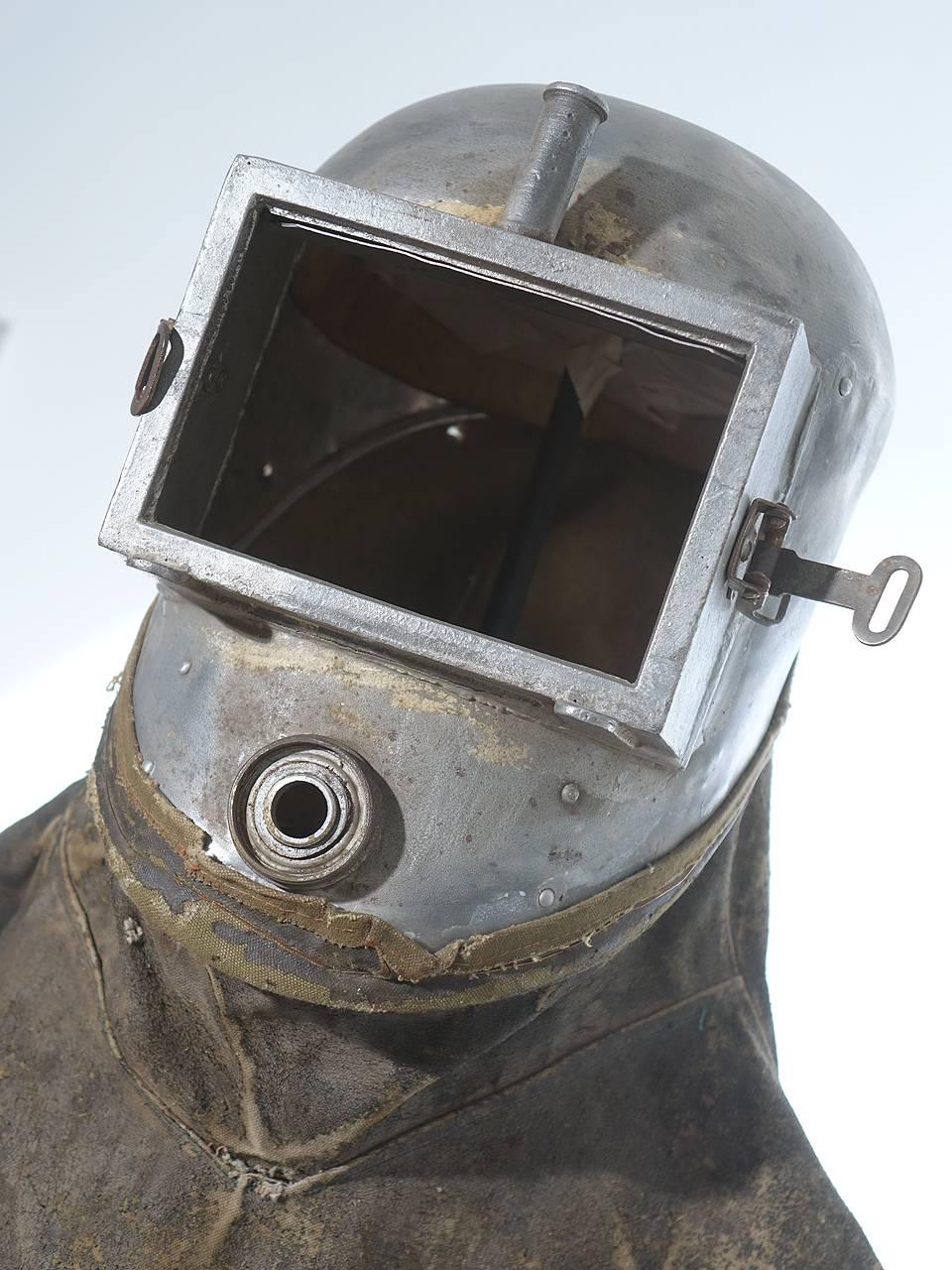 Unknown Early Sprayers Safety Suit on Custom Museum Stand