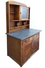 Zinc Top Arts and Crafts Style Kitchen Cupboard