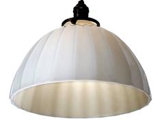 Large Fluted Clam Broth Dome Pendents