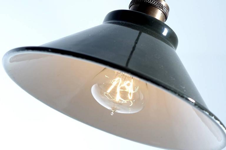 Simple, Small and Elegant Pendents, Green over White Baked Enamel