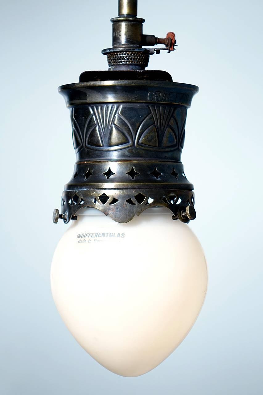 Arts and Crafts Pair of Original Arts & Crafts Mini Gas Lamps