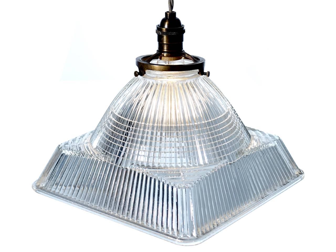 Industrial Dome over Square Holophane Pendants