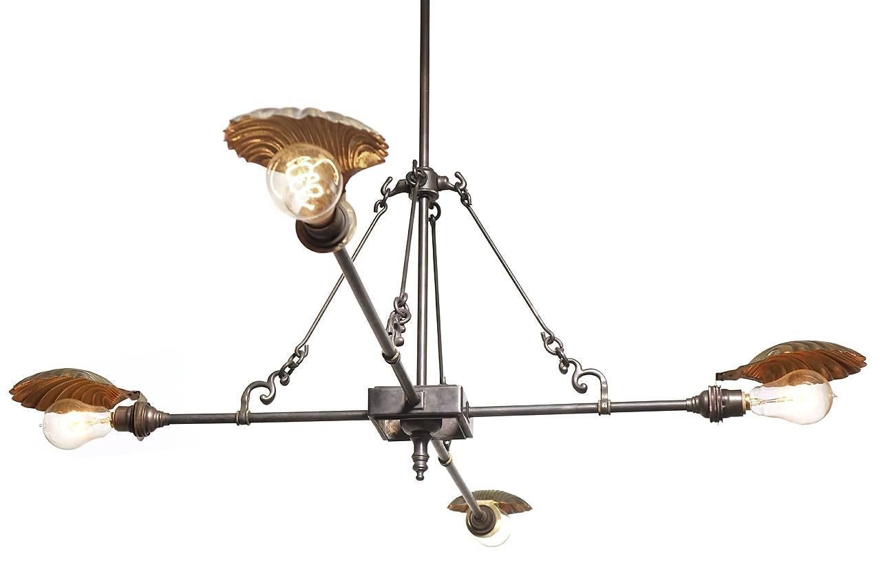 American Frink Four Shell Chandelier