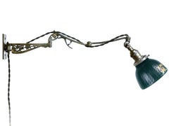 Ornate Brass Articulated Arm with Small X-Ray Lamp