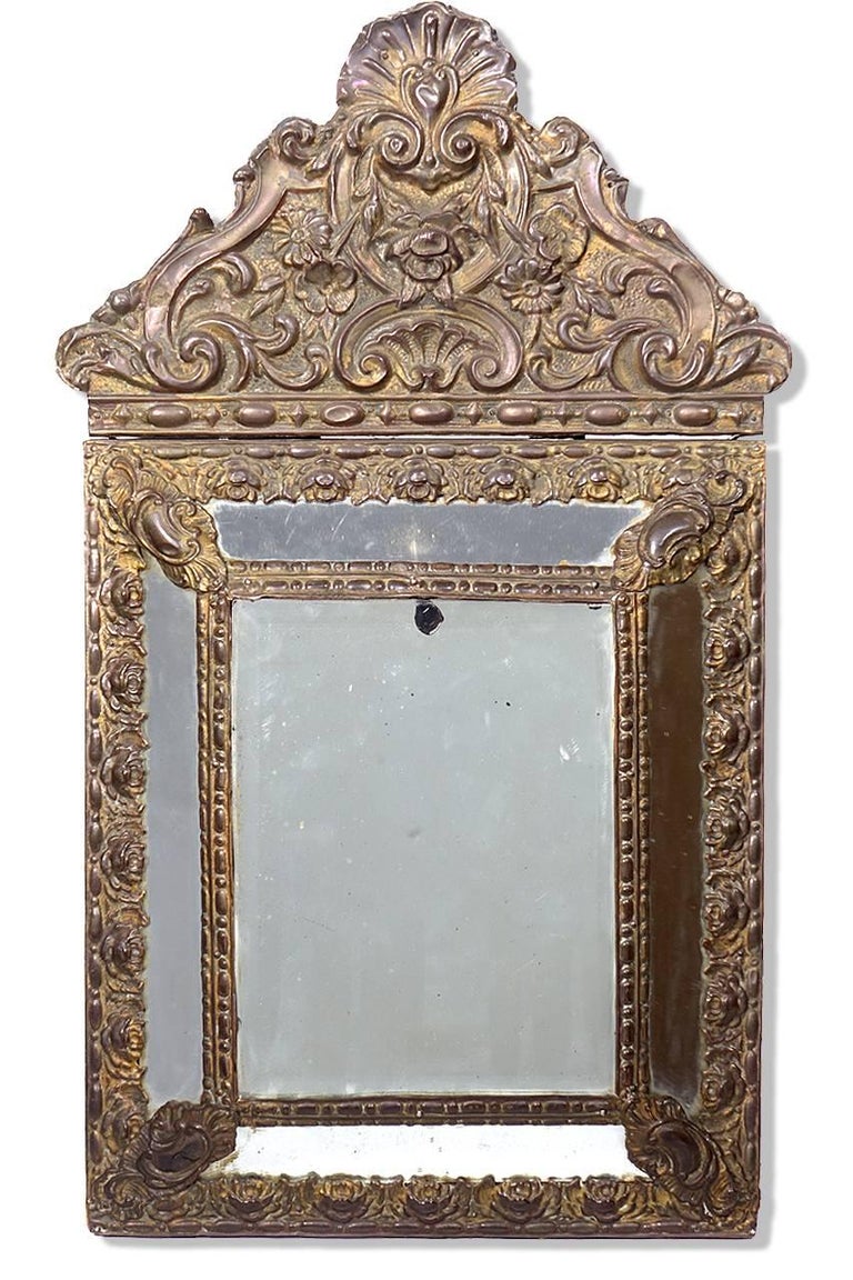 Antique 1880s Decorative French Mirrors, Matching Pair For Sale at 1stDibs