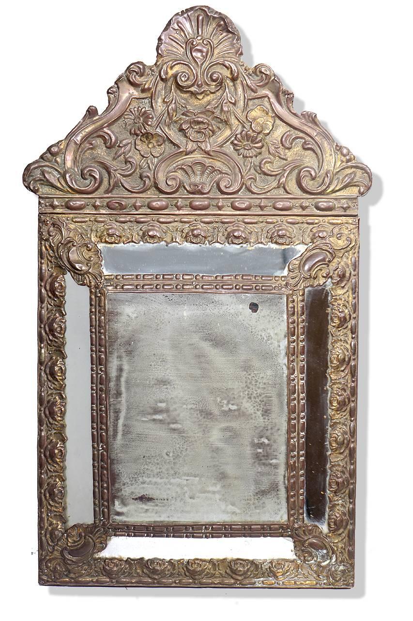 French Provincial Antique 1880s Decorative French Mirrors, Matching Pair