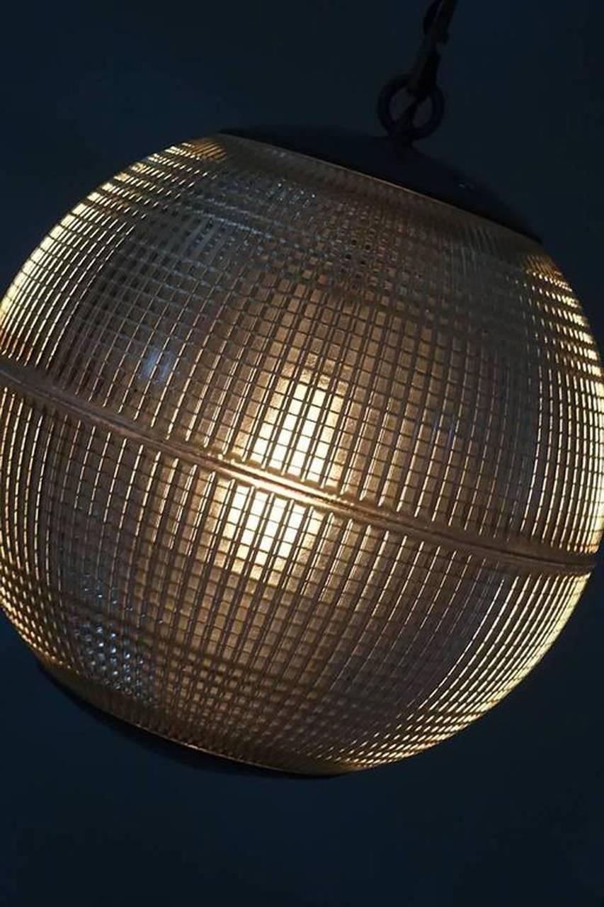prismatic globe pendant light