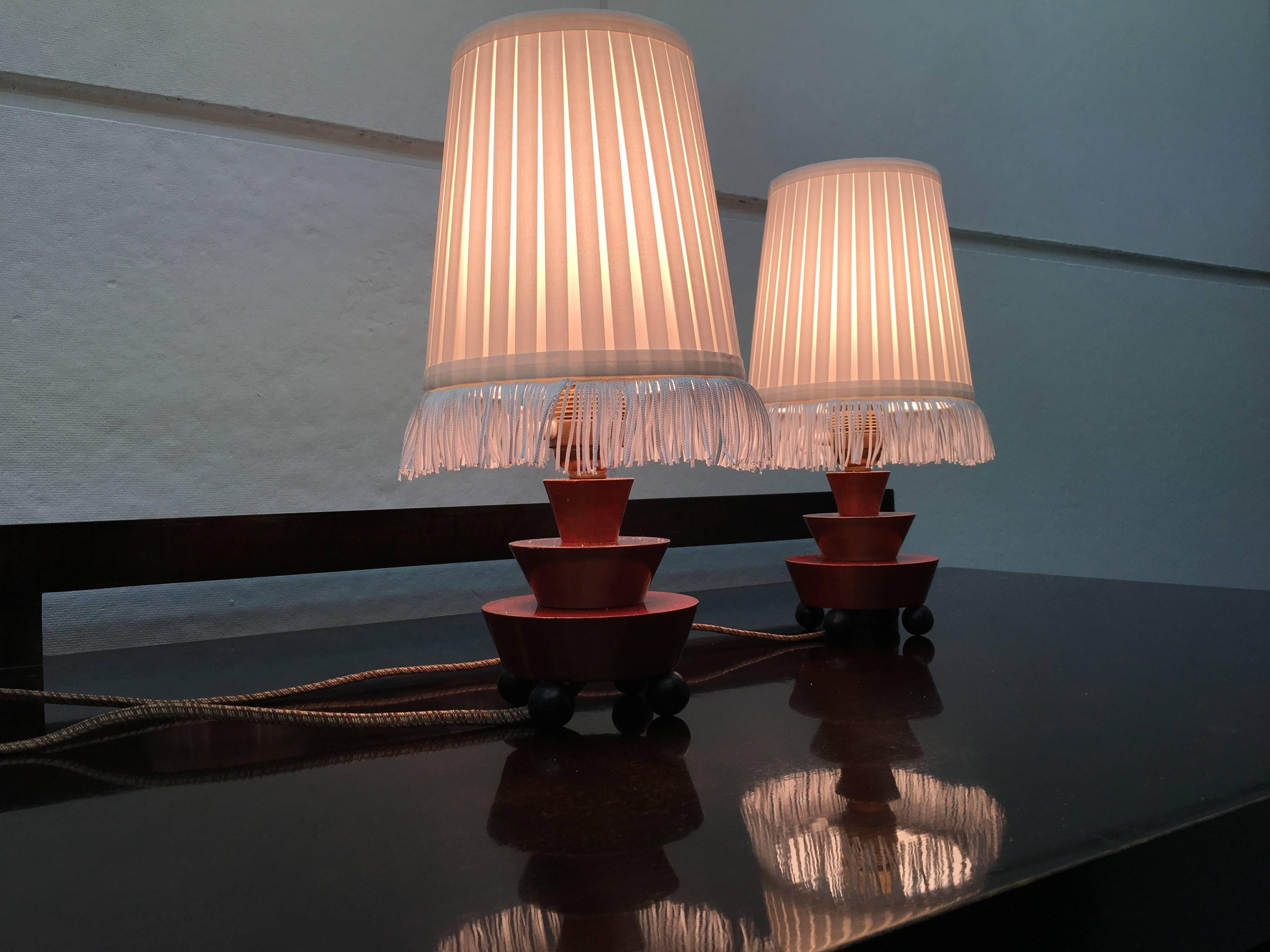 Pair of German Art Deco Table Lamps 1