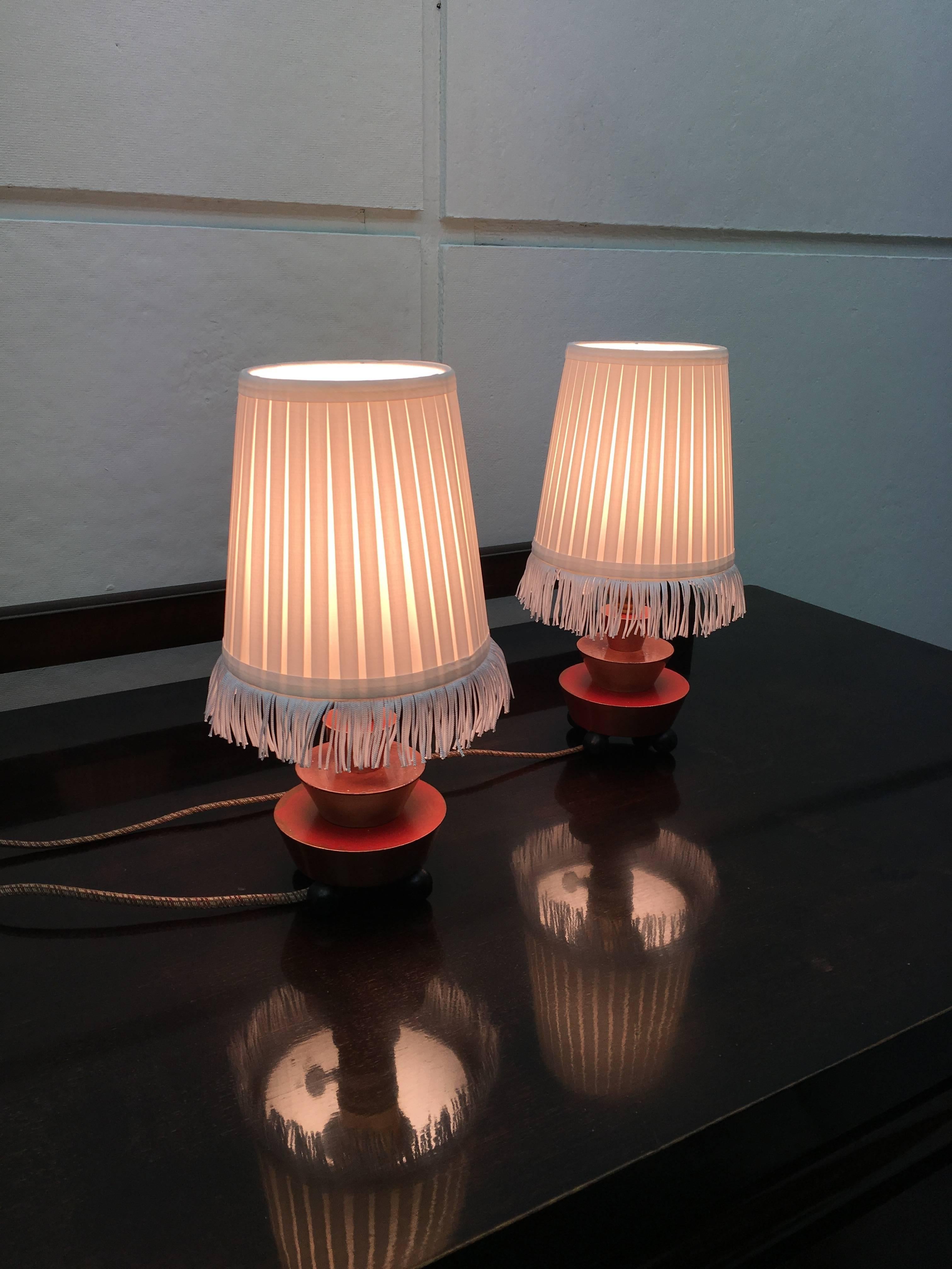 Pair of German Art Deco Table Lamps In Excellent Condition In Saarbruecken, DE