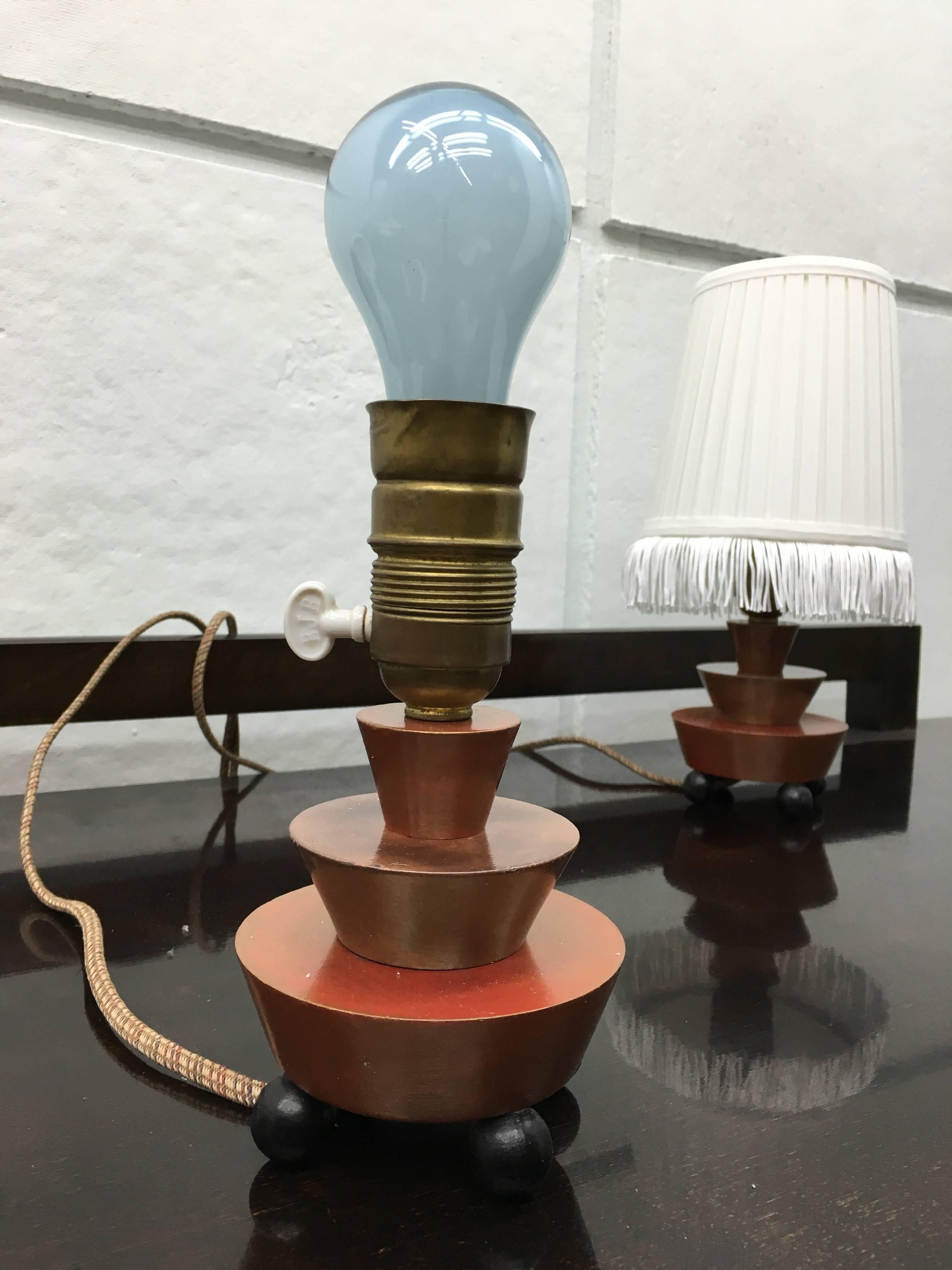 Pair of German Art Deco Table Lamps 4