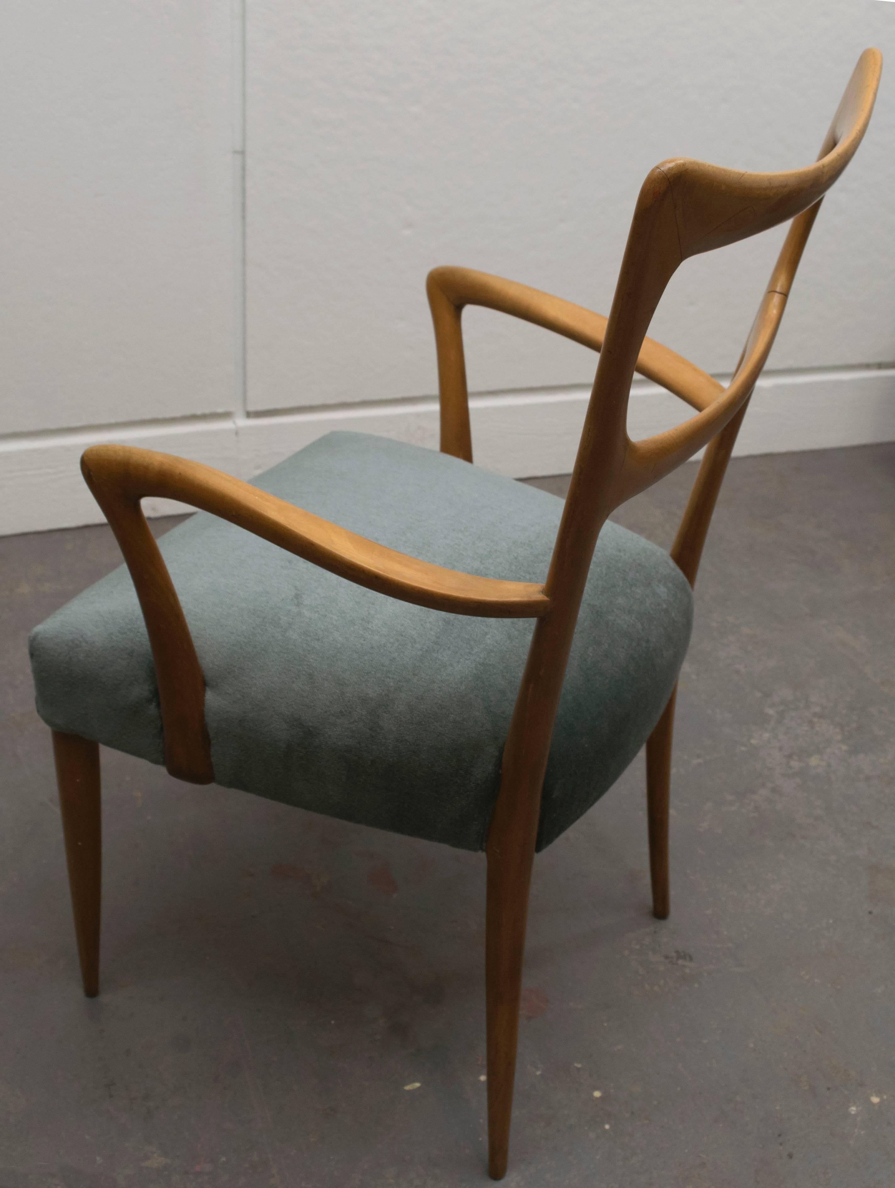 Maple Pair of Paolo Buffa Armchairs For Sale