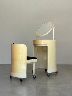“Silvi” Space Age Vanity Table and Chair by Studio Kastilia, 1970s