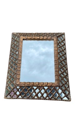 1950s Peruvian Gilt Gesso Mosaic Mirror, Mid-20th Century