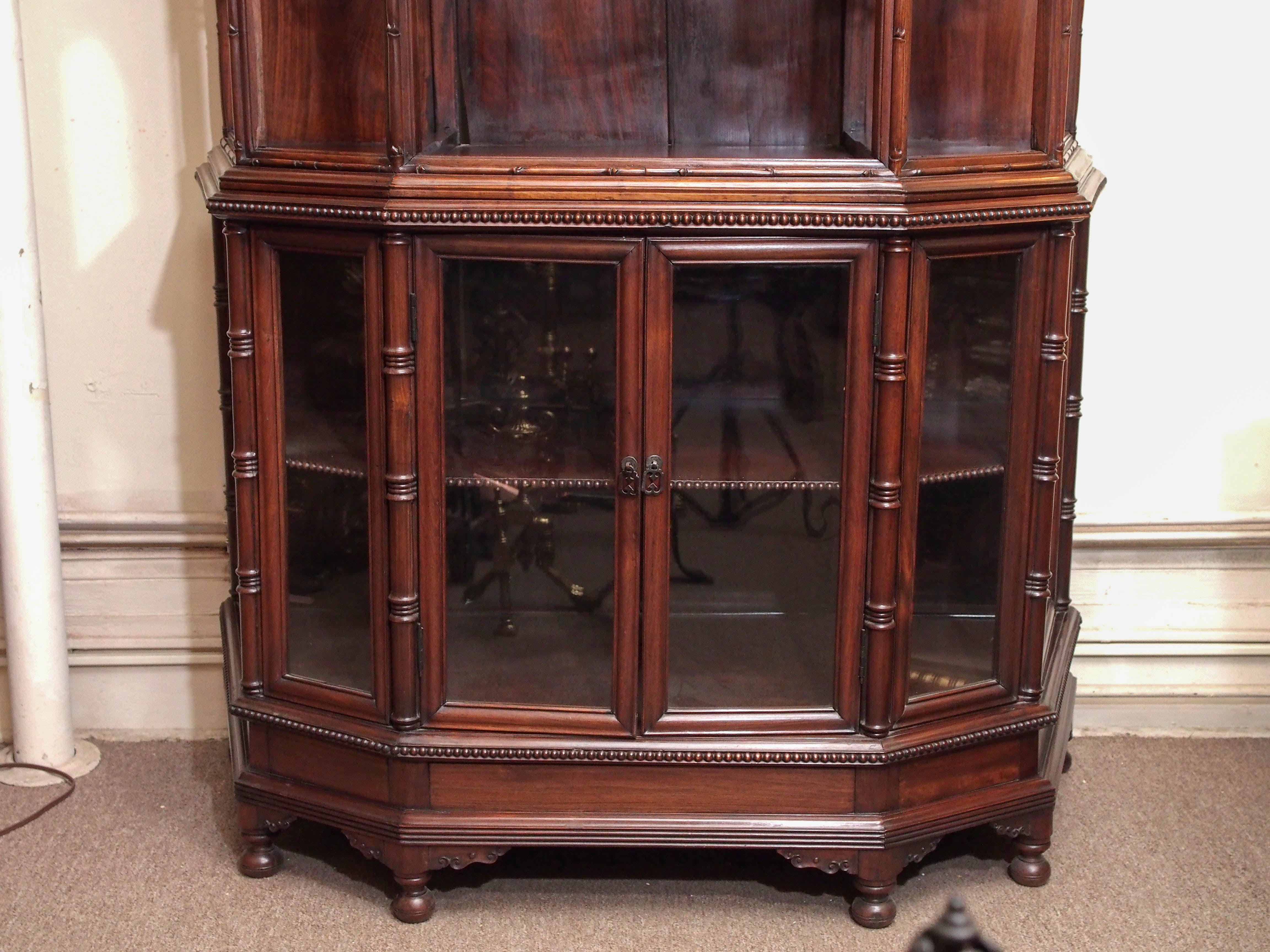 Magnificent Antique Carved Teak Cabinet, circa 1870-1880 In Excellent Condition In New Orleans, LA