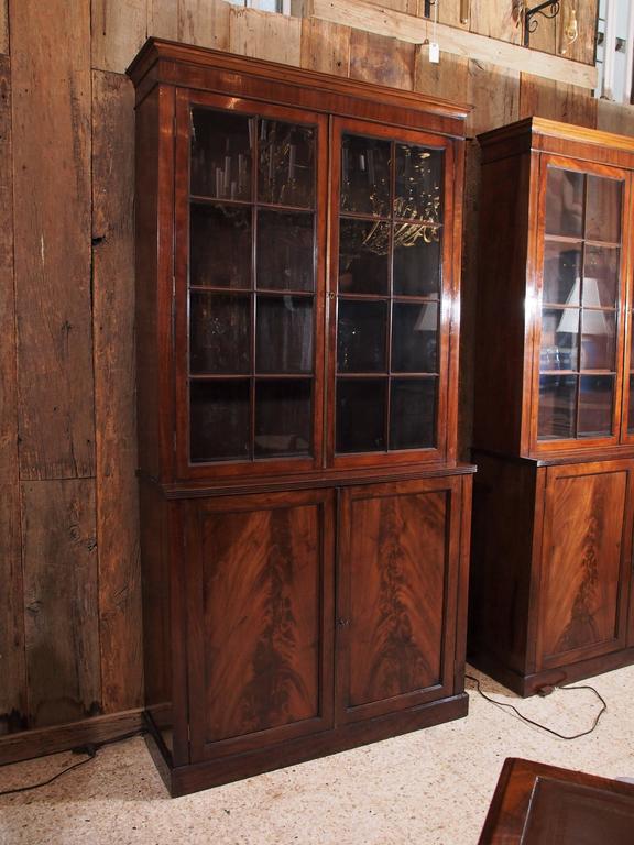 Pair of Antique Mahogany Bookcases at 1stDibs