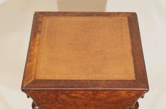 Antique English Burled Walnut Folding Card Table, circa 1880