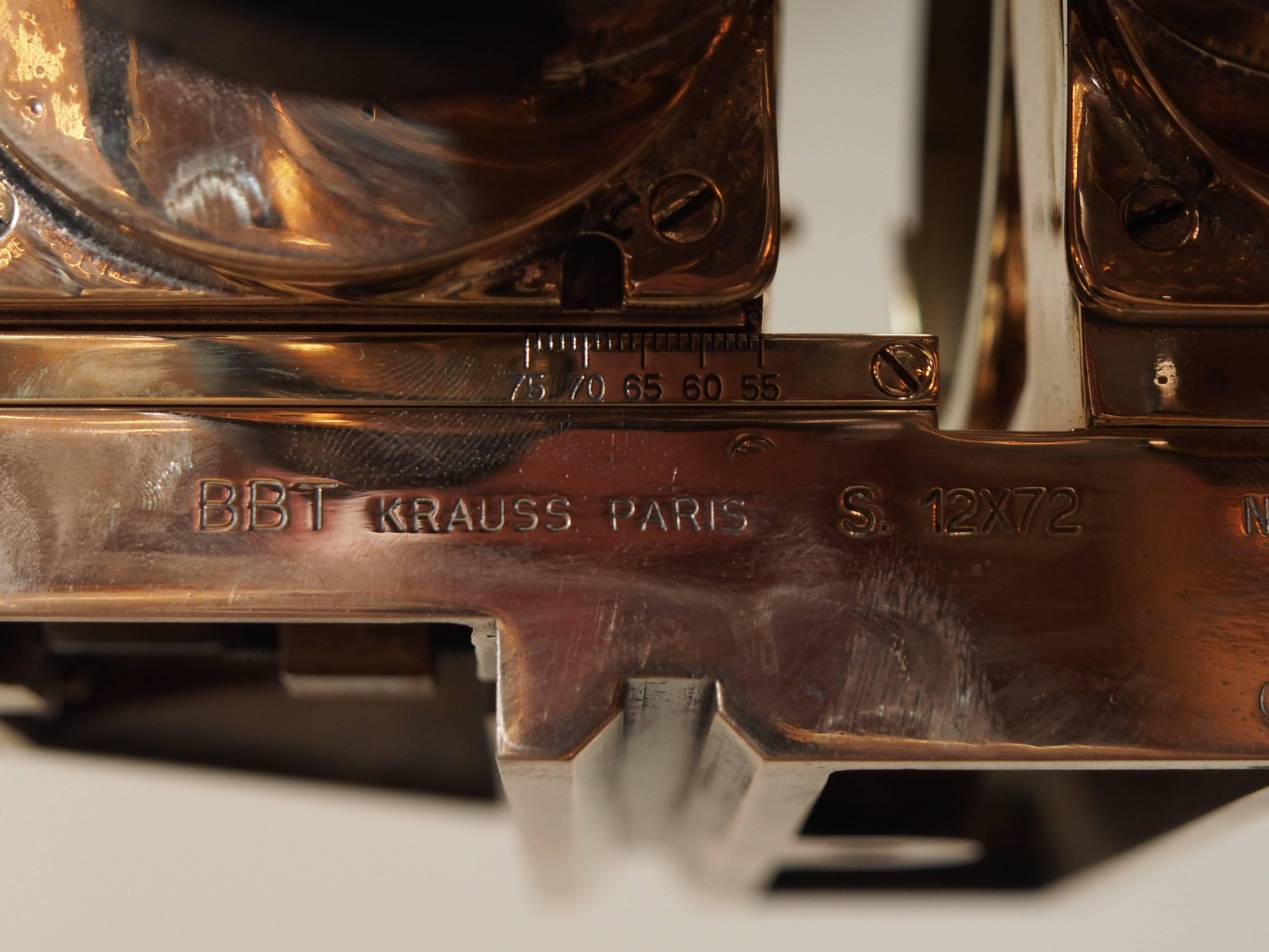20th Century Antique French High Powered Binoculars BTT Krauss, Paris, 1934
