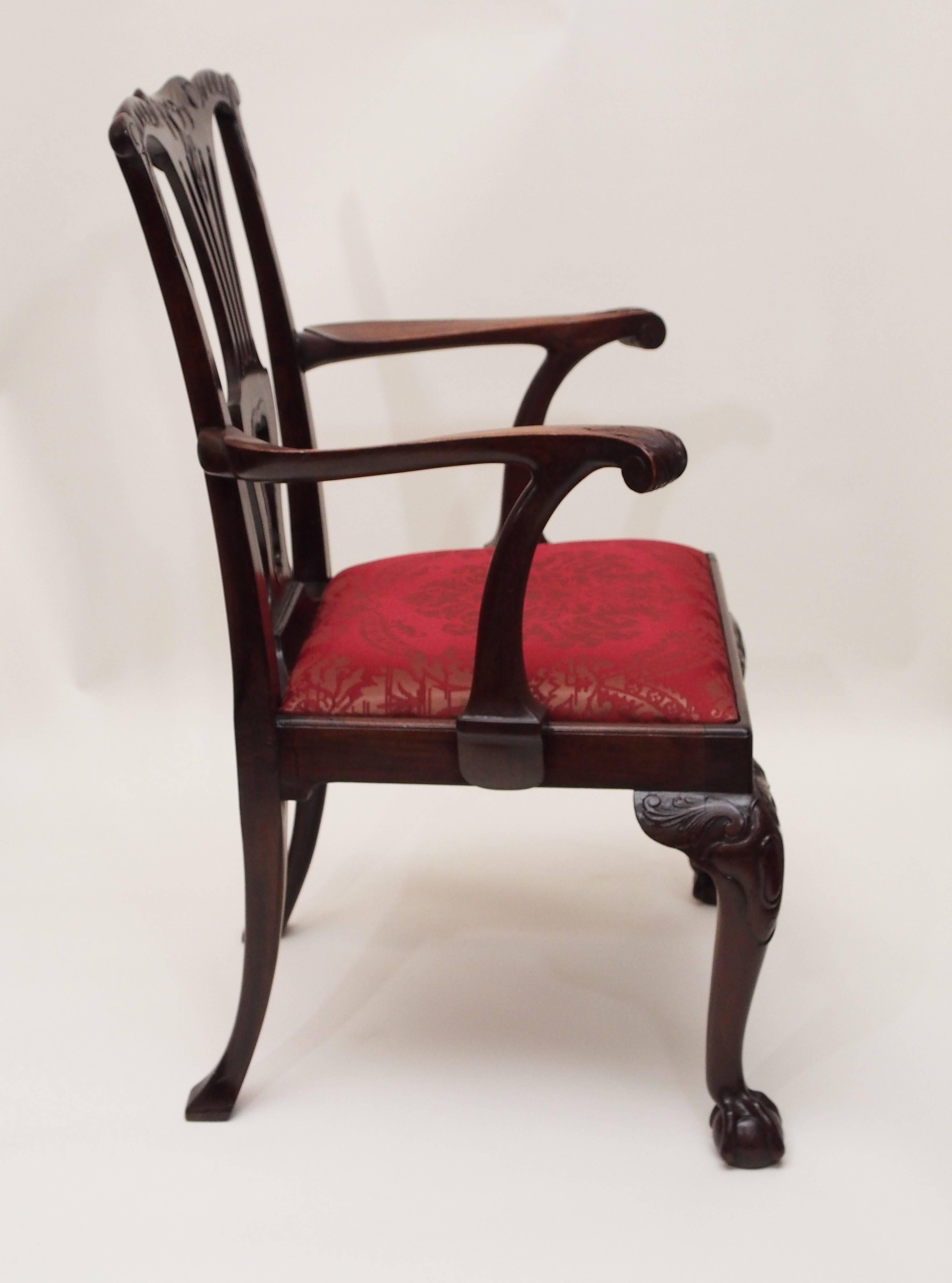 Set of 12 Antique English Mahogany 19th Century Dining Chairs 3