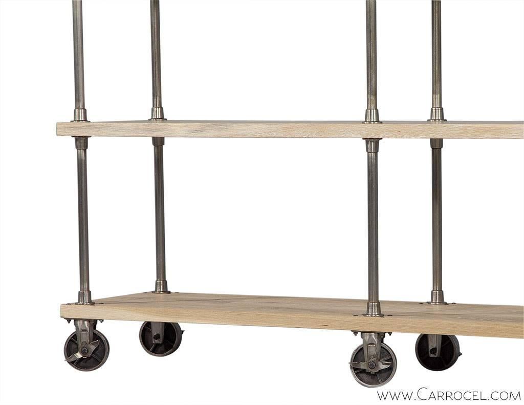 Contemporary Ralph Lauren Industrial Etagere on Casters