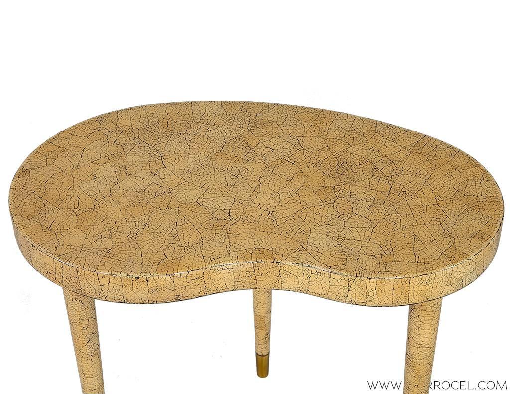 Mahogany Pair of Aerin Zelda Occasional Tables Taupe