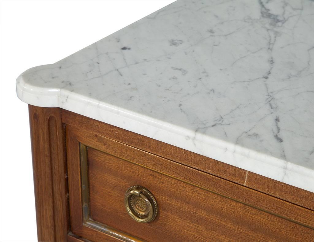 20th Century French Louis XVI Lingerie Chest with Marble Top