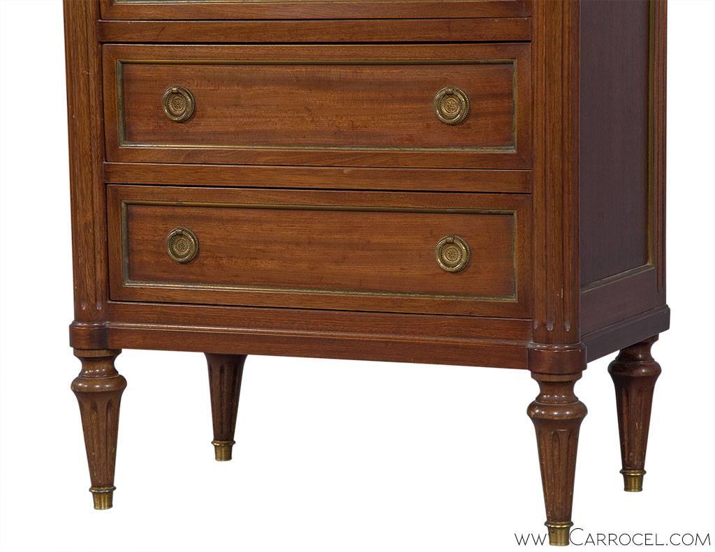 French Louis XVI Lingerie Chest with Marble Top 2