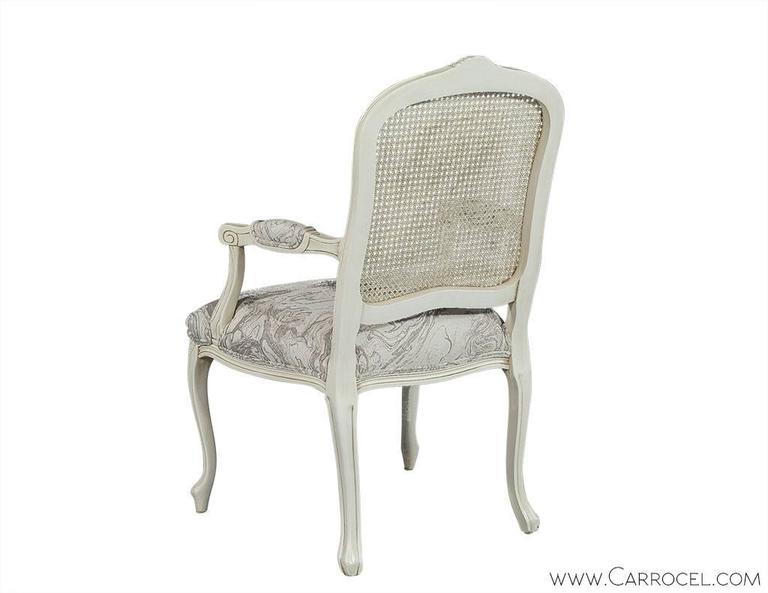 Set of 6 Louis Quinze Custom Dining Side Chairs For Sale at 1stdibs