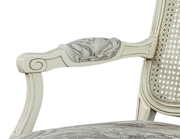 Set of 6 Louis Quinze Custom Dining Side Chairs For Sale at 1stdibs