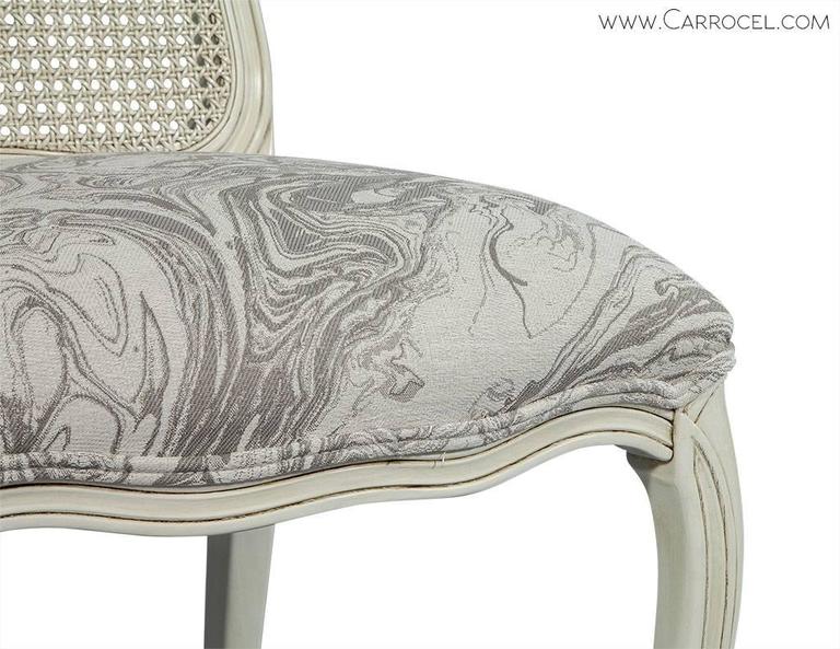 Set of 6 Louis Quinze Custom Dining Side Chairs For Sale at 1stdibs