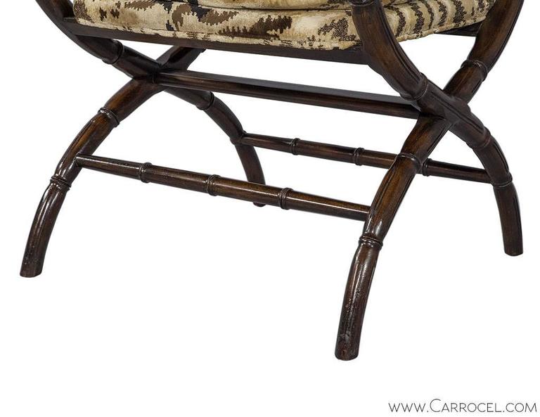 Faux Bamboo and Zebra Accent Chair at 1stDibs