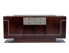 French Art Deco Rosewood and Slate Grey Sideboard c.1940