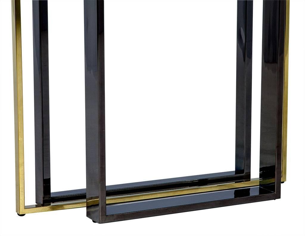 Striped Mirrored Console Table 1