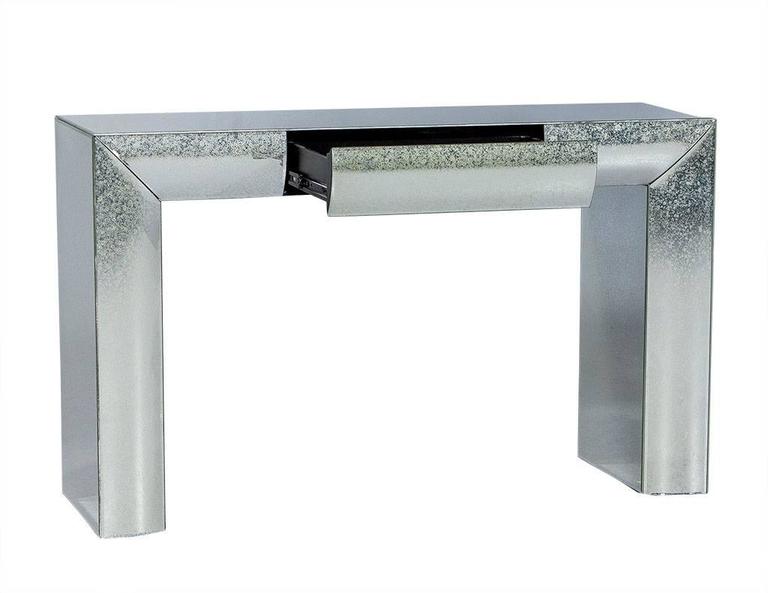 Antiqued Mirror Console Table For Sale at 1stDibs