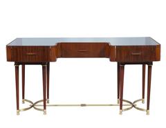 Louis XVI Style Mahogany Greek Key Display Console