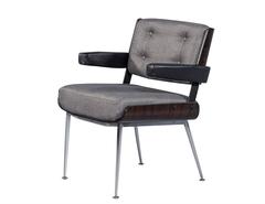 Set of Three Mid-Century Office Chair Set by Alain Richard