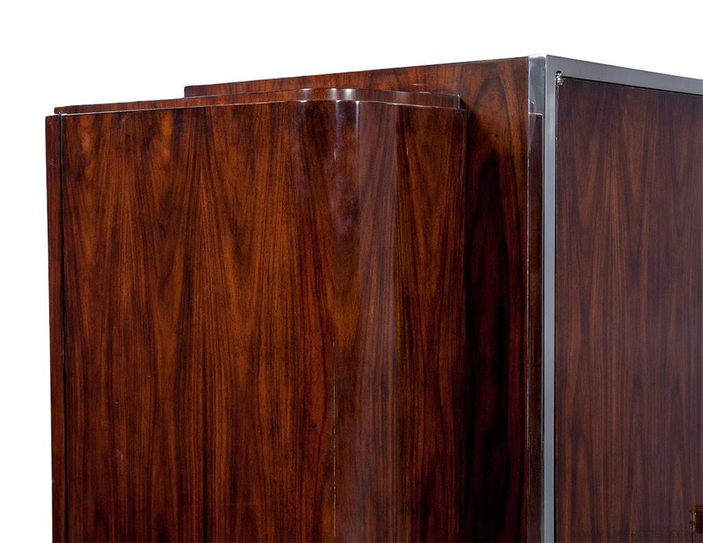 Lucite Art Deco Styled Duke Mahogany Wardrobe