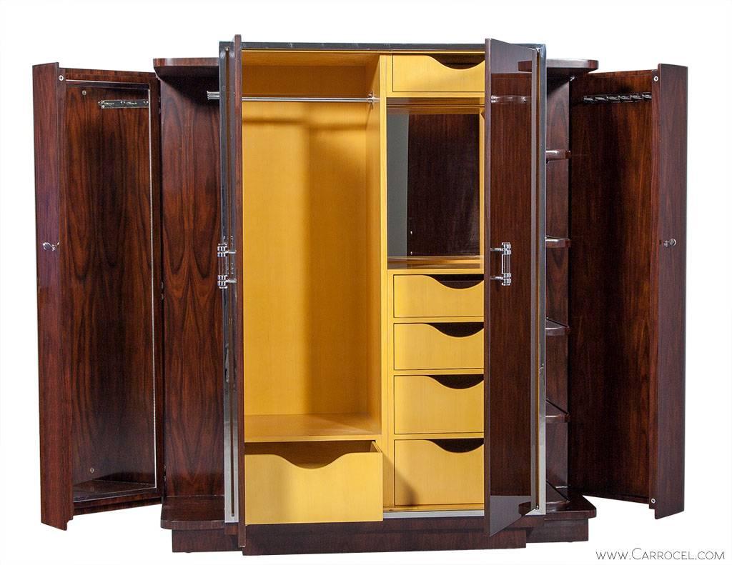 Art Deco Styled Duke Mahogany Wardrobe In Excellent Condition In North York, ON