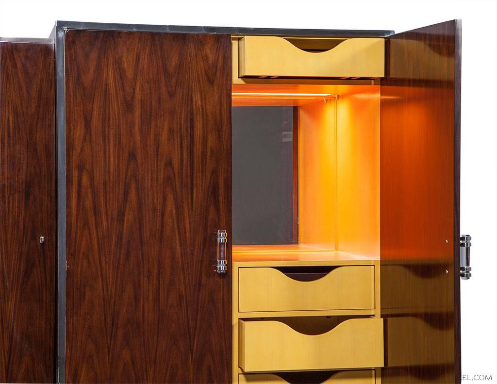 Contemporary Art Deco Styled Duke Mahogany Wardrobe