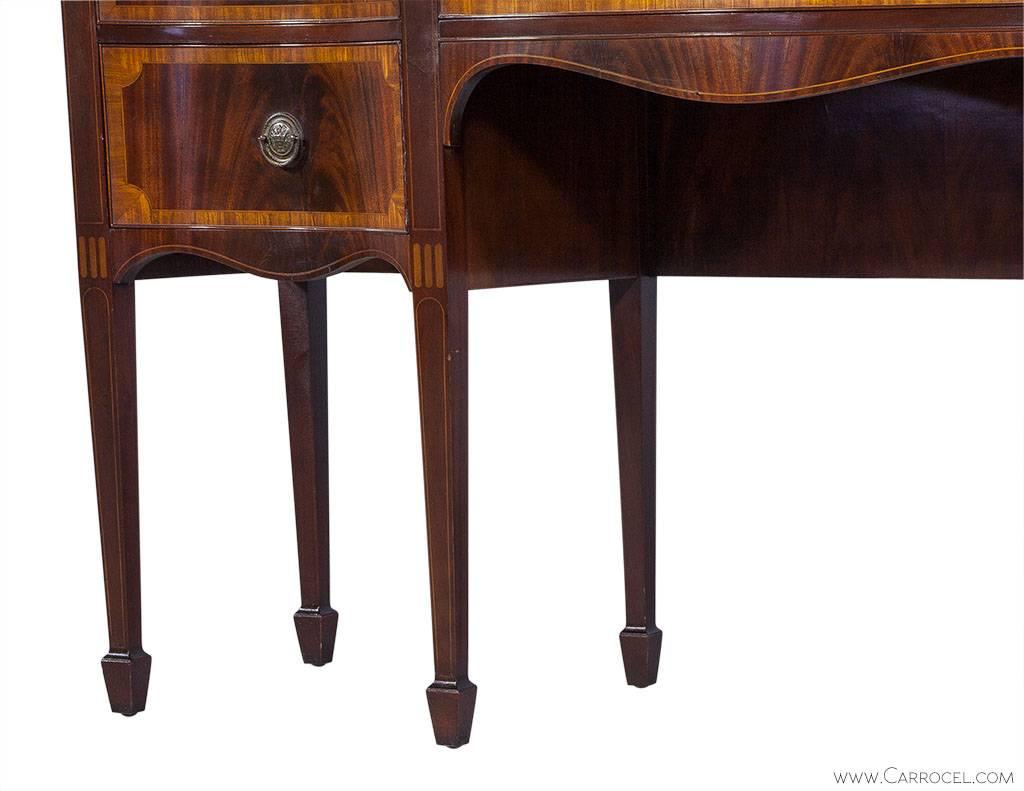 Late 20th Century Berkey & Gay Furniture Serpentine Mahogany Sideboard