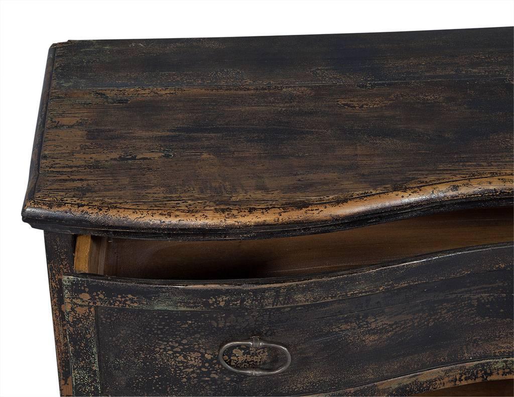 St. Germain Distressed Black Rustic Chest In Excellent Condition In North York, ON