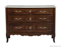 Pair of Louis XV Stone Top Commodes