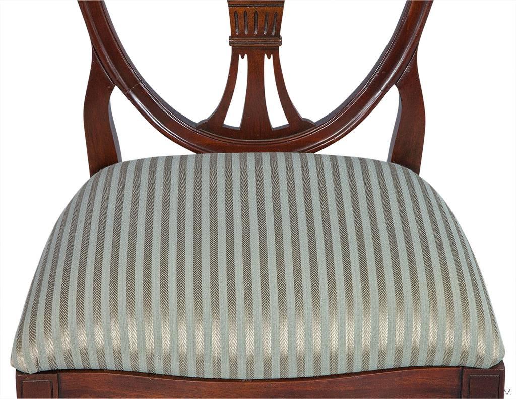 Set of Six Antique Union National Mahogany Chairs Hepplewhite Design 1