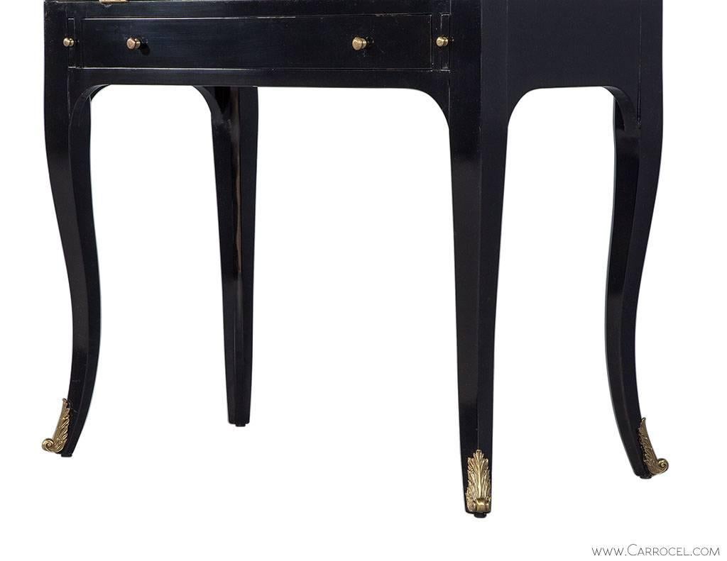 18th Century Inspired Duchess Bureau in Black Lacquered 1