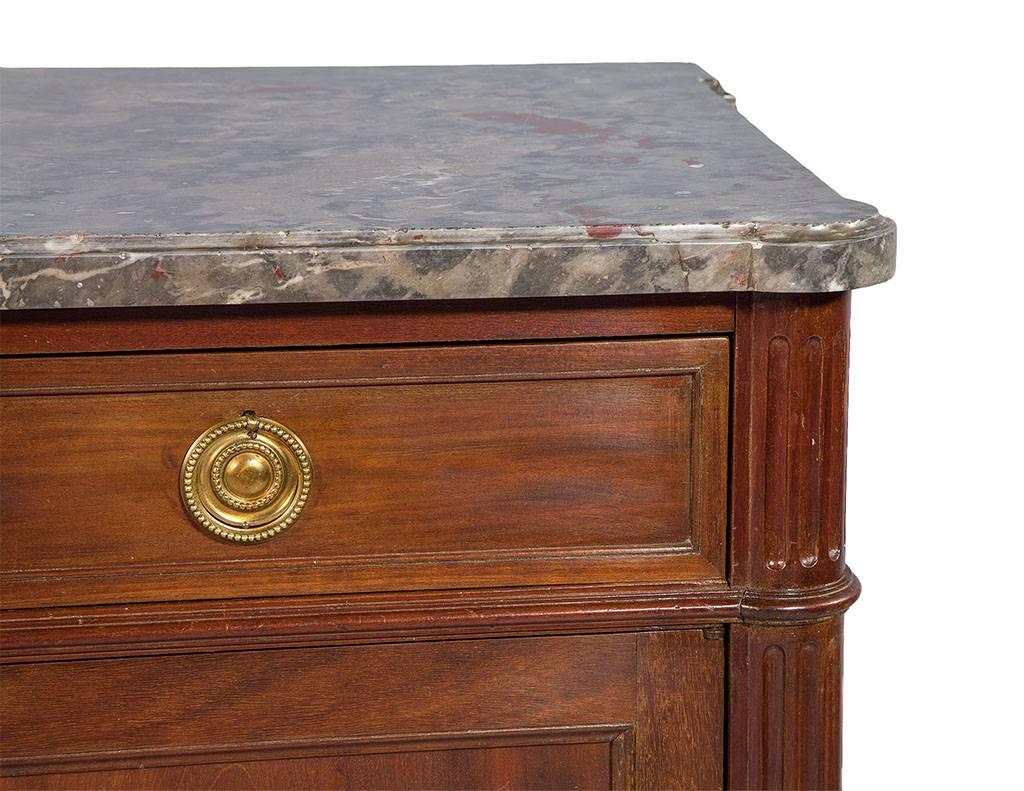 Louis XVI Mahogany Buffet with Marble Top 1