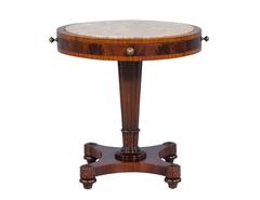 English Empire Style Round Marble-Top Occasional Table