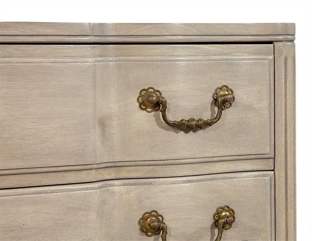Pair of Serpentine Front Georgian Grey Chests 2