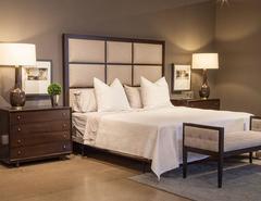Custom Walnut Paneled Headboard by Carrocel