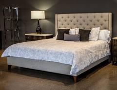 Bay Belgian Linen Tufted King Bed