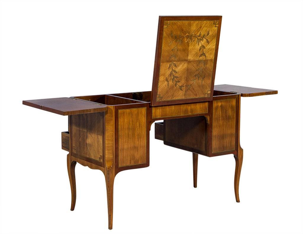 Early 20th Century Louis XV Marquetry Vanity 1