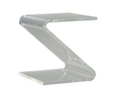 Z-Shaped Acrylic Side Table, Attributed to John Mascheroni